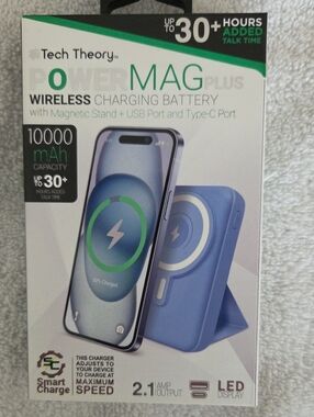Theory PowerMAG Plus Wireless Charging Battery Pack - Blue